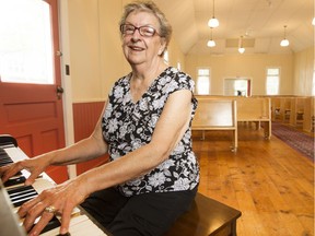Lorraine Sly has been playing piano at Norway Bay's Cushman Memorial Hall for more than 40 years.