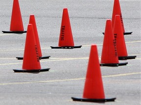 Watch out for orange cones.
