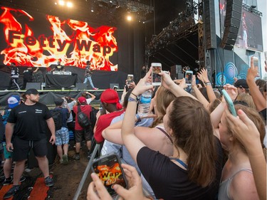 Fans of rapper Fetty Wap strain for photos as day five of the RBC Bluesfest takes place on the grounds of the Canadian War Museum.