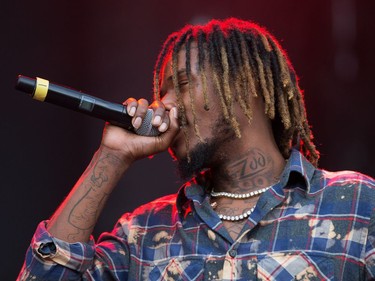 Rapper Fetty Wap on the City Stage as day five of the RBC Bluesfest takes place on the grounds of the Canadian War Museum.