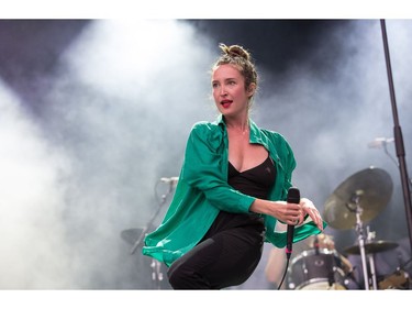 Singer Leah Fay of the band July Talk on stage as day five of the RBC Bluesfest takes place on the grounds of the Canadian War Museum. Wayne Cuddington/Postmedia