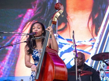 Angelique Francis on stage as day six of the RBC Bluesfest takes place on the grounds of the Canadian War Museum.