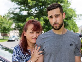 Adam Farsijani, seen here with his mother Renata, had his jaw broken during a violent attack on an OC Transpo bus on the way back from Bluesfest last Thursday.