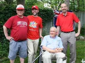 Canada 150 Campaign picture in Art Milnes' backyard July 1.