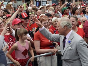 Prince Charles greets people on Parliament Hill July 1 -- the people who got through security, that is.