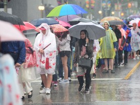 July arrived in a rainstorm for the Canada Day celebrations, and it may end that way, too, with a chance of showers forecast for Monday.