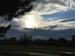 Skies were looking dramatic in the capital Friday.