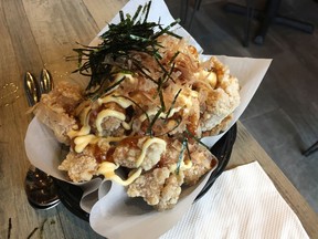 Japanese-style popcorn chicken at Sugar Marmalade on Rideau Street