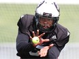 Corey Tindal, then wearing jersey No. 3, during Redblacks rookie camp in late May.  Jean Levac/Postmedia