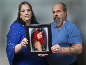 Sylvie and Rick Charbonneau hold a picture of their daughter, Valerie. In 2013, Valerie was killed when the car in which she was a passenger slammed into a light standard. On Thursday, the driver, Marco Gauthier-Carriere, was sentenced to five years in prison and a 10-year driving ban.
