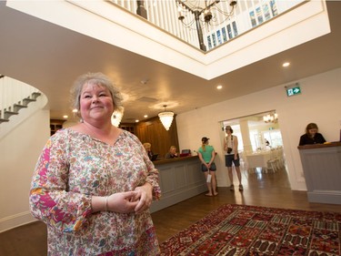 Front desk staff Sherry Weeks in the main reception area as the Opinicon Resort is up and running after a major renovation and restoration over the last two and half years.