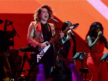 Serena Ryder provides entertainment for the evening ceremonies of Canada's 150th anniversary of Confederation, in Ottawa on Saturday, July 1, 2017.