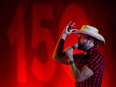 Dean Brody provides entertainment for the evening ceremonies of Canada's 150th anniversary of Confederation, in Ottawa on Saturday, July 1, 2017.