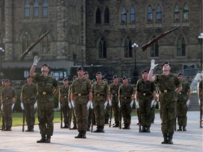 The Ceremonial Guard full dress rehearsal of the 21st annual Fortissimo celebration on Parliament Hill in Ottawa on Wednesday. Fortissimo is open to the public from 7-9 p.m. July 20-22.