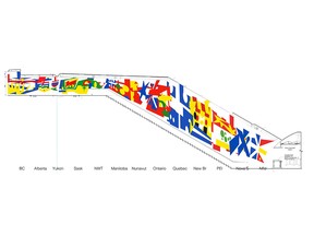 Vancouver artist Douglas Coupland will create an artwork of deconstructed provincial flags in the Parliament LRT station. The city has revealed concepts for the artwork at all 13 stations of the Confederation Line LRT, which is scheduled to open in 2018.