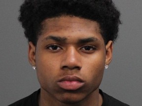An arrest warrant was issued Monday for 19-year-old D'Andre Darrington who is accused of being one of four suspects who smashed jewellery store display cases and grabbed their contents in a pair of robberies last fall.