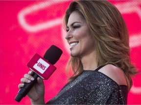 Canadian performing artist Shania Twain during WE Day Canada Sunday July 2, 2017 on Parliament Hill.   Ashley Fraser/Postmedia
Ashley Fraser, Postmedia