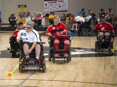 The Canadian Electric Wheelchair Hockey Association (CEWHA) 2017 National's took place at Carleton University Raven's Nest Saturday August 5, 2017.   Ashley Fraser/Postmedia
Ashley Fraser, Postmedia