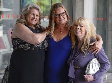 From left, Judy Creamer, sister of Candace Guinn, Ulla Karin Karlsson, mother of Erik Karlsson, and Candace Guinn, mother of the bride, Melinda Currey, smile for the camera at the National Gallery of Canada.