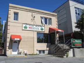 The WeeMedical marijuana dispensary at 293 St. Laurent Blvd. It's located about 300 metres from Angie Todesco's home.