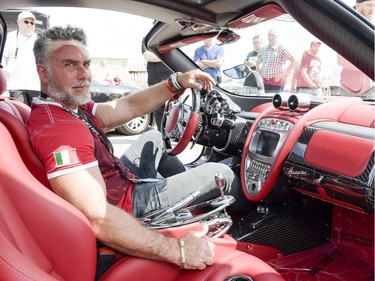 Olivier Benloulou in the $3.5-million Pagani Huayra.