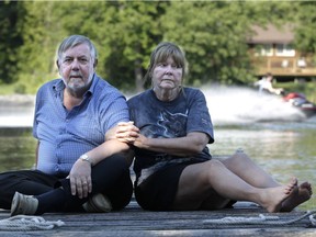 Gail and Peter Allen live on the Rideau River between Manotick and Kars, but are rarely on their dock for fear of tipping over. Their house is on a narrow stretch of the river and the increased boat traffic combined with high water levels from flooding this year is causing wake damage to their dock and property, they say.