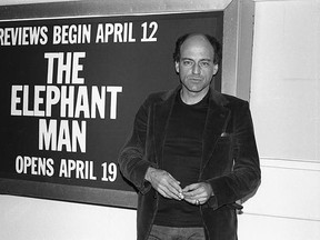 This 1979 image released by David LeShay shows Bernard Pomerance, playwright of &ampquot;The Elephant Man,&ampquot; in New York. Pomerance died Saturday, Aug. 26, 2017, of complications from cancer at his home in Galisteo, N.M. He was 76. (David LeShay via AP)