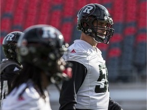 'I’m here this week not knowing if I’m going to play or not. I’ve kept my head up, had a good attitude and just kept working. I’m ready if they need me,' said Ottawa Redblacks offensive lineman Jason Lauzon-Séguin.