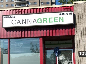 CannaGreen marijuana shop on 102 McEwen has been robbed again.