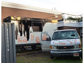 Ottawa police and CrimeStoppers are seeking public assistance to find the person or persons responsible for this arson fire at École Saint-Marie elementary school on Innes Road on Aug. 27, 2017.