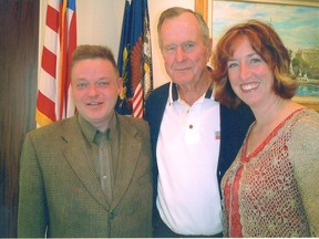 Art and Alison Milnes with former U.S. president George H.W. Bush in March 2005.