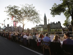 Canada's Table, a sold-out 1000-person open-air dining experience and fund-raiser, took over Wellington Street in front of Parliament Hill on Aug. 27, 2017.