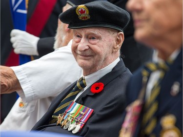 Naval veteran Bert Fox, 94, is a guest as the 75th Anniversary of Dieppe Sunset Ceremony takes place at the Kanata Legion Cenotaph.