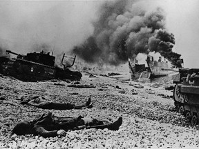 This German military photo shows the aftermath of the Dieppe Raid. Photo courtesy DND.
