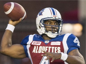 Montreal Alouettes quarterback Darian Durant threw for 452 yards against the Redblacks in Week 5, but turnovers did the Alouettes in.