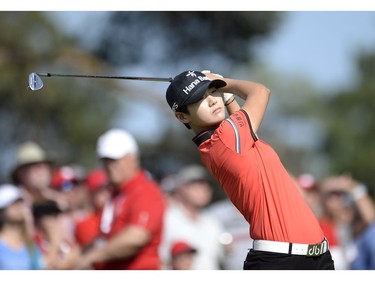 Park

South Korea's Sung Hyun Park watches her drive on the 13th hole during final round action at the 2017 Canadian Pacific Women's Open in Ottawa on Sunday, Aug. 27, 2017. THE CANADIAN PRESS/Adrian Wyld ORG XMIT: AJW514
Adrian Wyld,