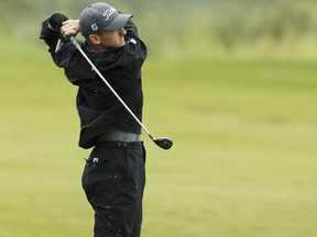 Jared du Toit, from Kimberley, BC, plays in the Syncrude Oil Country Championship at Windermere Golf and Country Club in Edmonton on Friday, August 4, 2017.