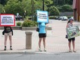 Activists protest alleged animal cruelty at Papanack Zoo in Wendover.