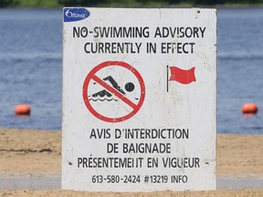 Ottawa public health no-swim advisory.