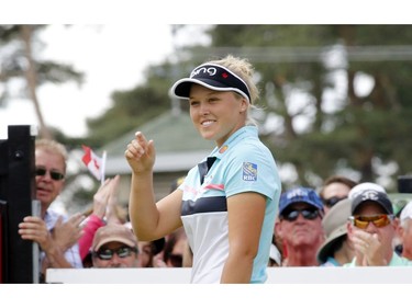 Brooke Henderson takes part in the LPGA event at the Ottawa Hunt and Golf Club in Ottawa on Sunday, June 27, 2017.   (Patrick Doyle)  ORG XMIT: LPGA 02

0827 LPGA
Patrick Doyle