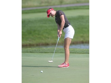 2017 Canadian Pacific Women's Open Pro Am at the Ottawa Hunt and Golf Club in Ottawa Ontario Monday Aug 21, 2017. Team Canada amateur Ottawa golfer Grace St-Germain playing Monday.