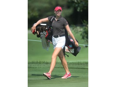 2017 Canadian Pacific Women's Open Pro Am at the Ottawa Hunt and Golf Club in Ottawa Ontario Monday Aug 21, 2017. Team Canada amateur Ottawa golfer Grace St-Germain playing Monday.