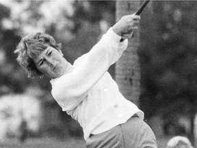 Sandra Post is seen on a golf course in 1968. The Canadian Golf Hall of Famer was at Rideau Hall for an Order of Canada celebration on Saturday, but she made sure she kept up to date with what was happening at the Ottawa Hunt and Golf Club.