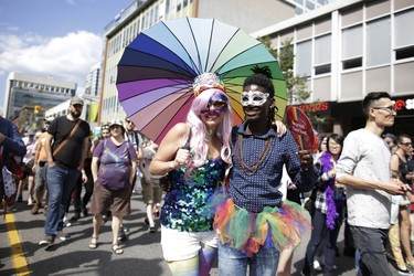 Big crowds turned out in Centretown for the annual Capital Pride parade on Sunday, Aug. 27, 2017. (David Kawai)