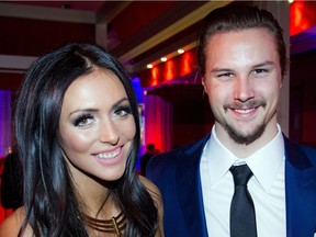 Melinda Currey and Erik Karlsson are seen at a 2016 function.