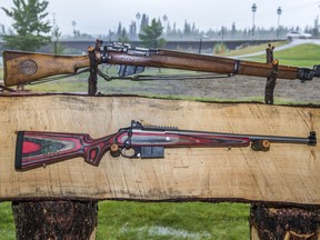 The Lee Enfield rifle (top) will be replaced by the Canadian Ranger Rifle (bottom). DND photo.