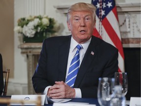 Donald Trump, Betsy DeVos, Alexander Acosta

President Donald Trump answers question regarding the ongoing situation in North Korea, Friday, Aug. 11, 2017, at Trump National Golf Club in Bedminster, N.J. (AP Photo/Pablo Martinez Monsivais) ORG XMIT: NJPM110
Pablo Martinez Monsivais, AP