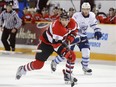 Sasha Chmelevski, seen here in a 2016-17 playoff game against the Steelheads, had a goal and an assist in the 67's victory on Friday night. Patrick Doyle/Postmedia