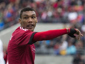 Fury FC's leading scorer, Steevan Dos Santos, took a boot to the side of one knee in the first half and did not finish Saturday's game.   Ashley Fraser/Postmedia