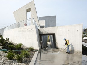 Construction continues on the National Holocaust Memorial in Ottawa Tuesday, September 5, 2017. The memorial is set to be officially unveiled later this month. (Darren Brown/Postmedia) Neg: 127457

127457
Darren Brown, Postmedia